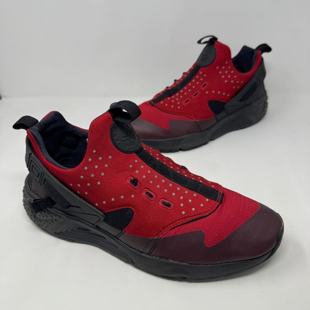 Nike Air Huarache Utility Gym Red Black Running Shoes 806807-600 Men's Size 11.5